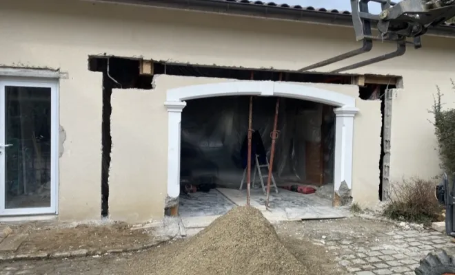 Création d'ouverture pour agrandissement de maison aux Monts d'Or, Les Monts d'Or, Batilux Habitats